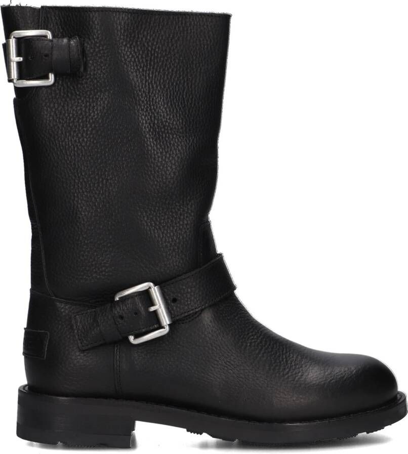 SHABBIES Boots Dames Alyd Mid Boot Leer Zwart - Foto 5