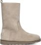SHABBIES Enkelboots Dames Palissa Mia High Zip Maat: 36 Materiaal: Suède Kleur: Beige - Thumbnail 3