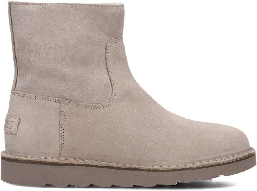 SHABBIES Enkelboots Dames Palissa Mia Zip Maat: 37 Materiaal: Suède Kleur: Beige - Foto 5