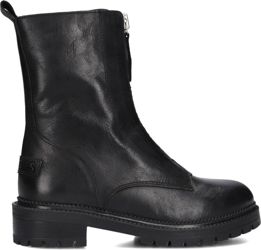 SHABBIES Enkelboots Dames Tirza Zipa Maat: 42 Materiaal: Leer Kleur: Zwart - Foto 2