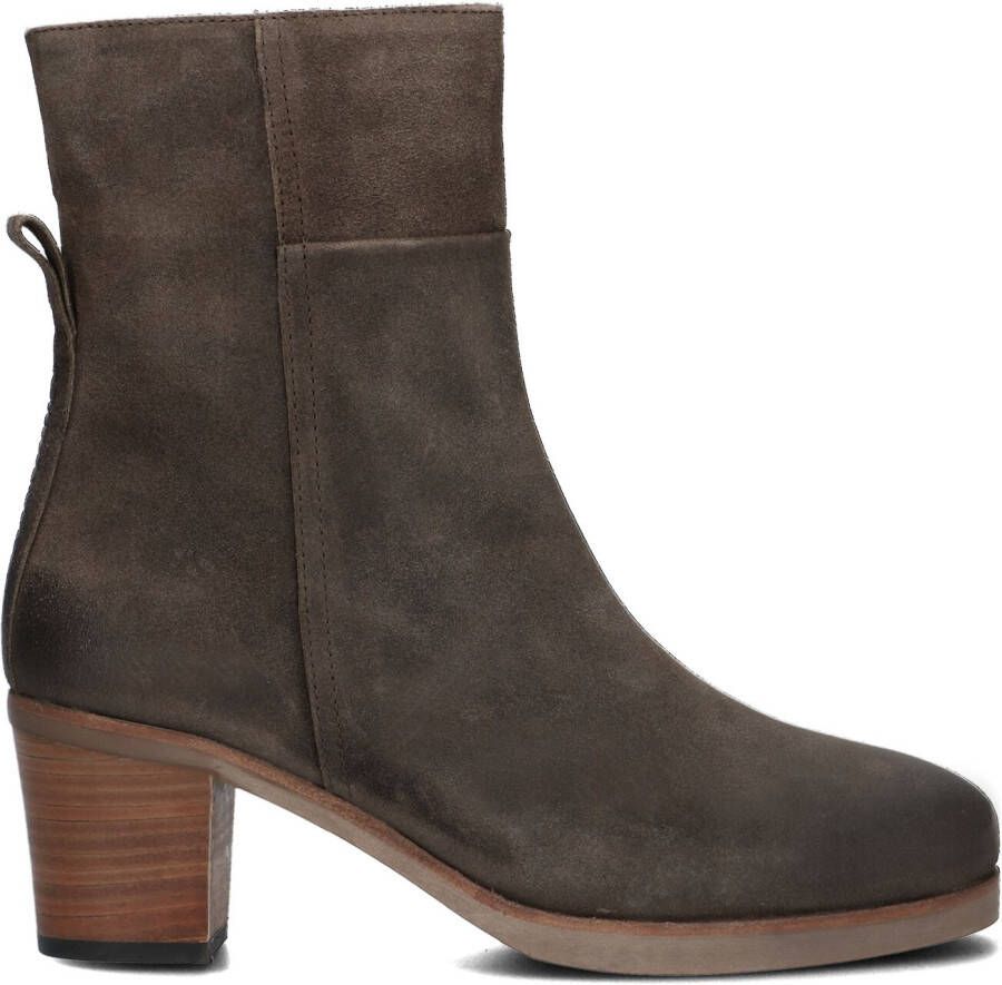 SHABBIES Enkellaarsjes Dames 183020329 Maat: 37 Materiaal: Suède Kleur: Taupe