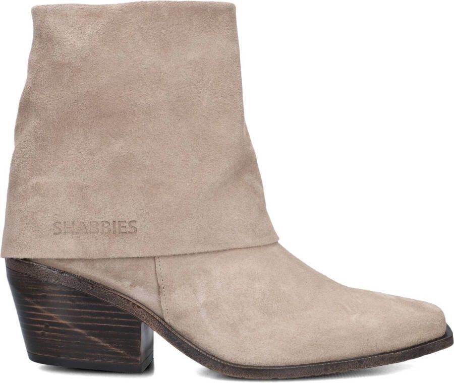 SHABBIES Enkellaarsjes Dames Jaira Double Maat: 41 Materiaal: Suède Kleur: Beige - Foto 3