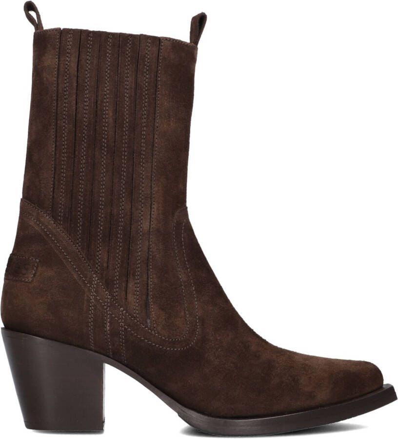 SHABBIES Enkellaarsjes Dames Jaymie Shelly Maat: 42 Materiaal: Suède Kleur: Bruin
