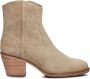 Shabbies Amsterdam Shabbies Joolz Ankie Enkellaarsjes Enkelboots met rits Dames Beige - Thumbnail 3