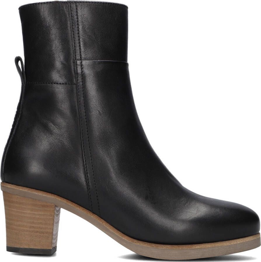 Shabbies Amsterdam Shabbies Lieve G Ankle Boot Enkellaarsjes Enkelboots met rits Dames Zwart - Foto 4