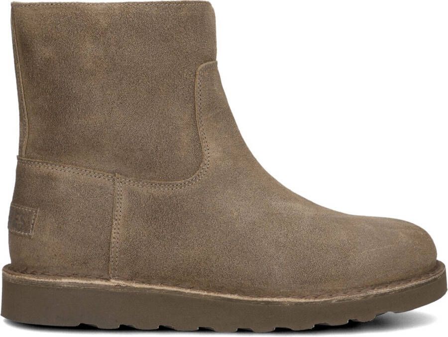SHABBIES Enkellaarsjes Dames Palissa Mia Zip Maat: 38 Materiaal: Suède Kleur: Beige