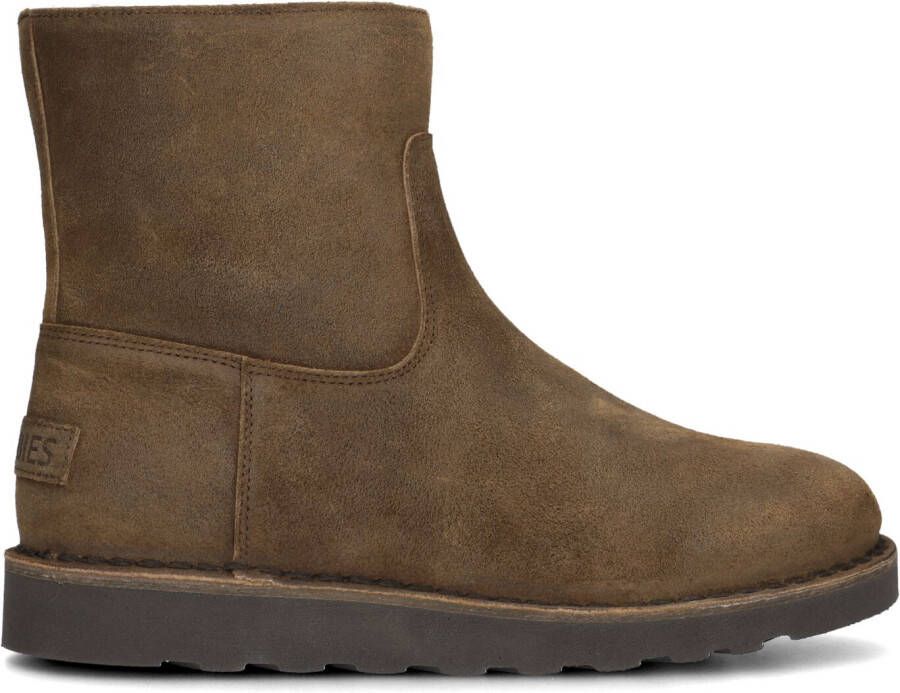 SHABBIES Enkellaarsjes Dames Palissa Mia Zip Maat: 37 Materiaal: Suède Kleur: Bruin - Foto 2