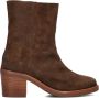 SHABBIES Enkellaarsjes Dames Puk Ankie Maat: 37 Materiaal: Suède Kleur: Bruin - Thumbnail 3