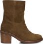 SHABBIES Enkellaarsjes Dames Puk Ankie Maat: 37 Materiaal: Suède Kleur: Cognac - Thumbnail 3