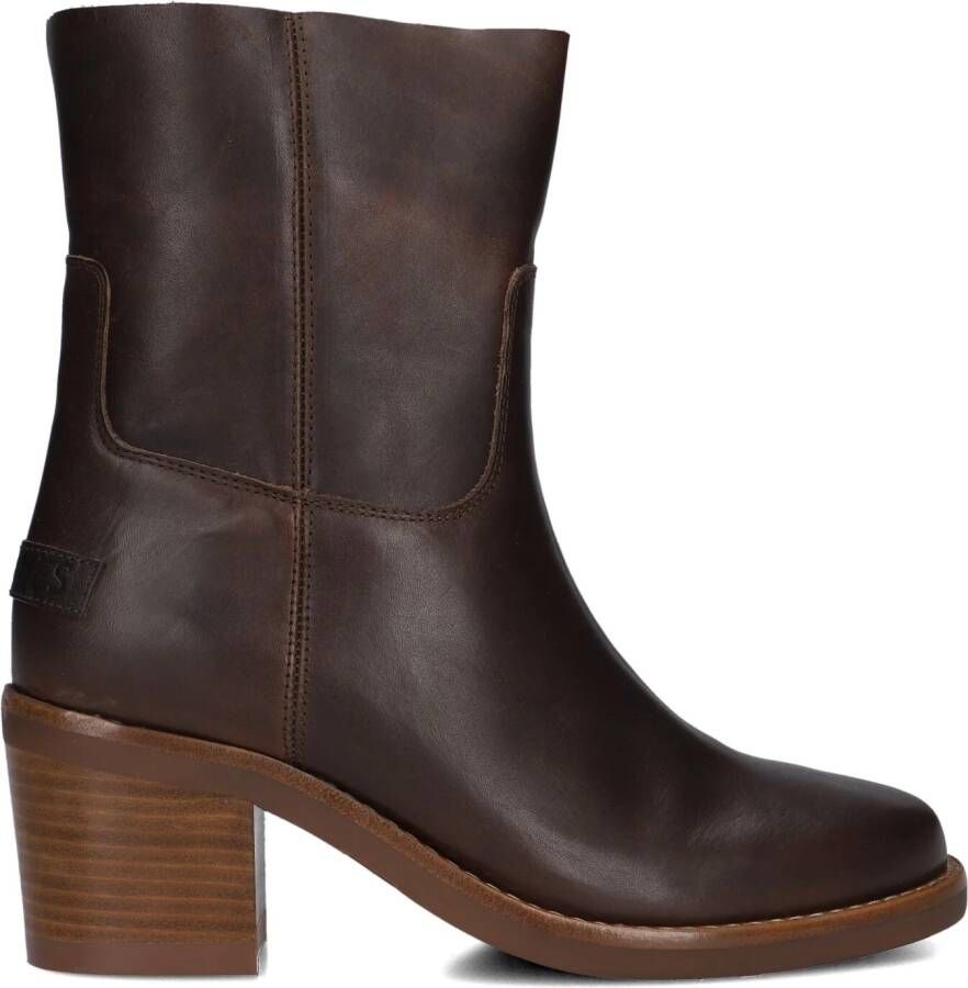 SHABBIES Enkellaarsjes Dames Puk Ankie Maat: 40 Materiaal: Leer Kleur: Bruin - Foto 3