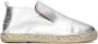SHABBIES Espadrilles Dames Elche Lofa Metallic Maat: 37 Materiaal: Leer Kleur: Zilver - Thumbnail 5
