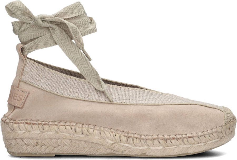SHABBIES Espadrilles Dames Palma Kimono Maat: 37 Materiaal: Suède Kleur: Beige - Foto 4