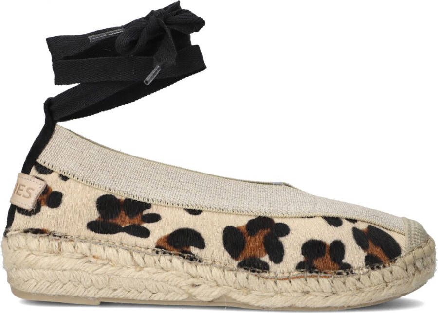 SHABBIES Espadrilles Dames Palma Maat: 39 Materiaal: Leer Kleur: Beige