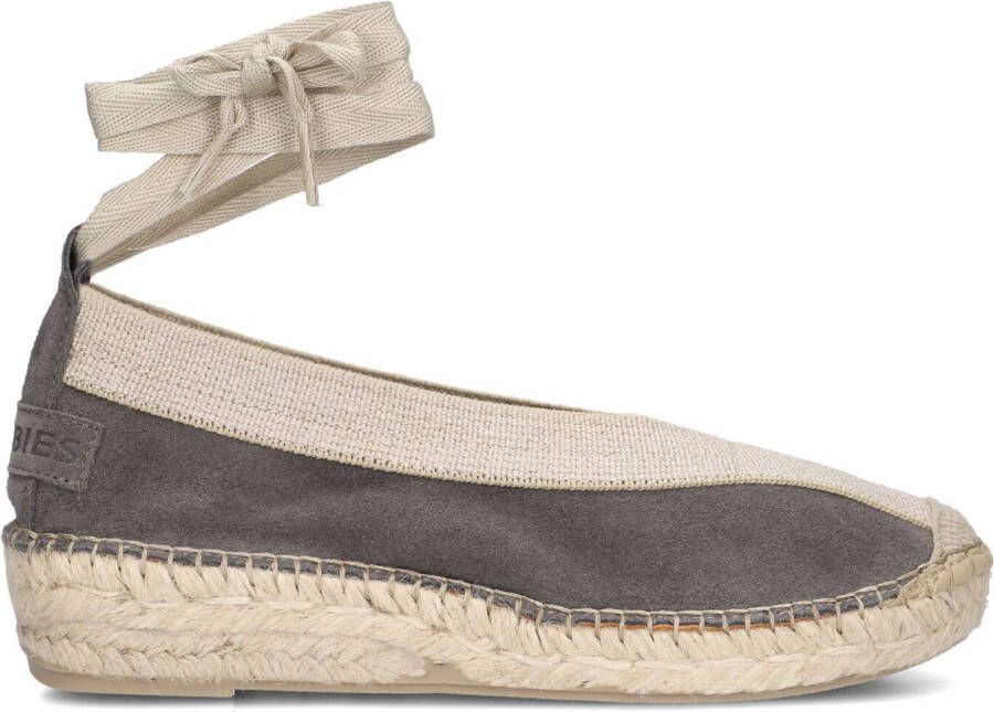 SHABBIES Espadrilles Dames Palma Maat: 43 Materiaal: Suède Kleur: Grijs