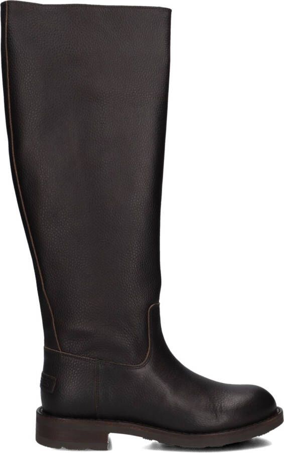 SHABBIES Hoge Laarzen Dames Alyd Tuba Maat: 39 Materiaal: Leer Kleur: Bruin