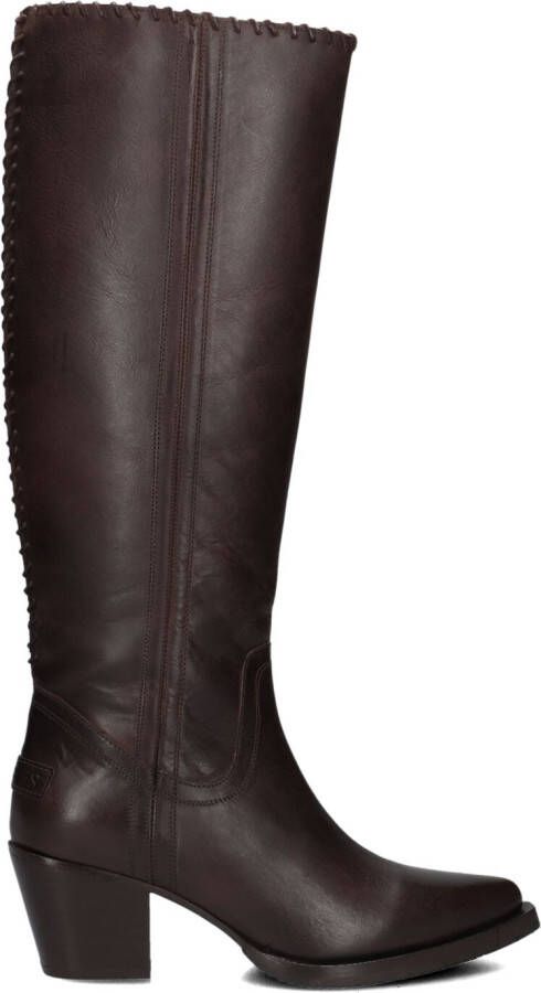 SHABBIES Hoge Laarzen Dames Jaymie Tuba Maat: 36 Materiaal: Leer Kleur: Bruin