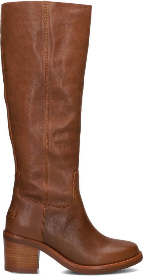 SHABBIES Hoge Laarzen Dames Puk Tuba Maat: 38 Materiaal: Leer Kleur: Bruin - Foto 4