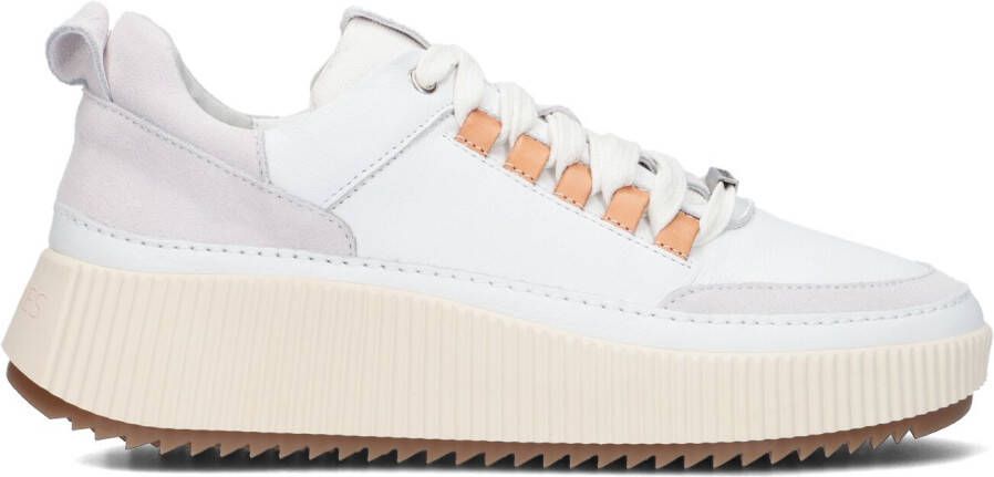 Shabbies Amsterdam Shabbies 101020381 Shs1454 Lage sneakers Leren Sneaker Dames Wit - Foto 16