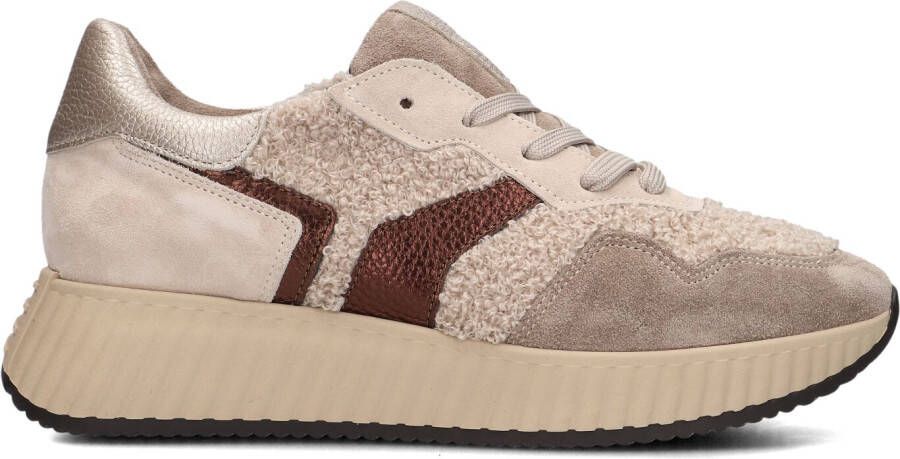 SOFTWAVES Lage Sneakers Dames 8.95.05 Maat: 37 5 Materiaal: Suède Kleur: Beige