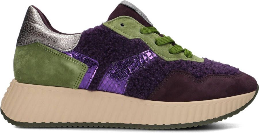 SOFTWAVES Lage Sneakers Dames 8.95.05 Maat: 39 5 Materiaal: Suède Kleur: Paars