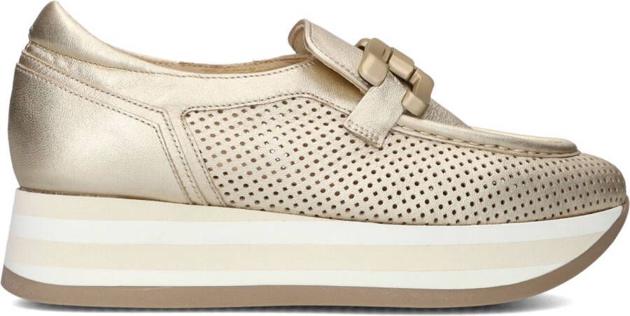 SOFTWAVES Sneakers Dames 7.78.94 Maat: 38 Materiaal: Leer Kleur: Goud