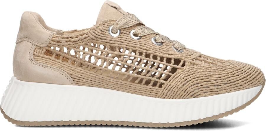 SOFTWAVES Lage Sneakers Dames 8.95.04 Maat: 37 5 Materiaal: Raffia Kleur: Beige