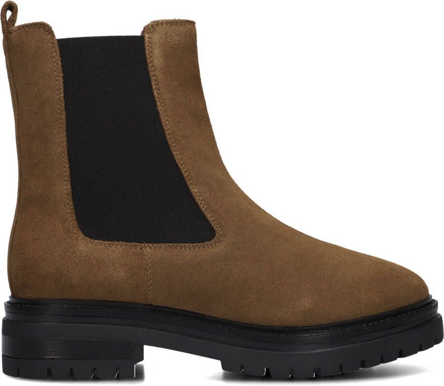 Stefano Lauran Chelsea boots Dames Laarzen Damesschoenen Suède S3109. Midden bruin