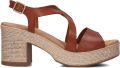 STEFANO LAURAN Sandalen met Hak Dames 2505 Leer Cognac - Bruin