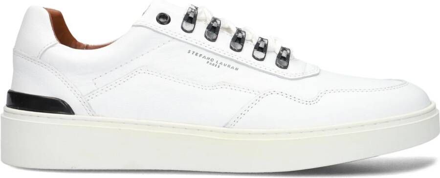 STEFANO LAURAN Lage Sneakers Heren Lj2502 Maat: 44 Materiaal: Leer Kleur: Wit