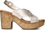 Stefano Lauran Sandalen Mannen Damesschoenen Leer Blokhak hoogte S3110 Goud - Thumbnail 3