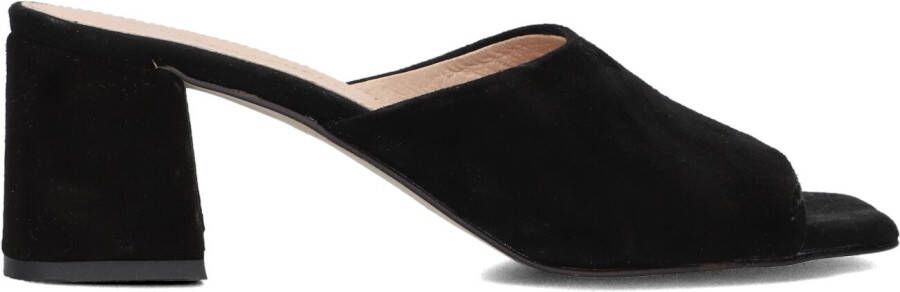 Stefano Lauran Sandalen Dames Sandalen Instappers Damesschoenen Suède Blokhak S3125 Zwart - Foto 2