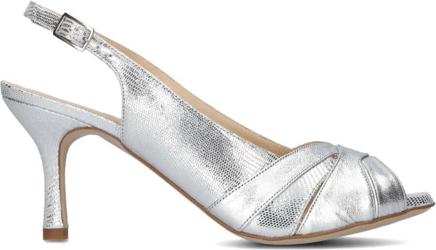 Stefano Lauran Sandalen Dames Damesschoenen Leer Blokhak hoogte S3130 Zilver - Foto 2