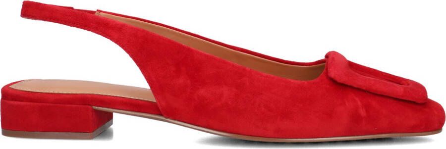 STEFANO LAURAN Slingbacks Dames 58577a Maat: 38 Materiaal: Suède Kleur: Rood