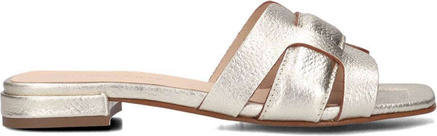 STEFANO LAURAN Slippers Dames 24050 Maat: 41 Materiaal: Leer Kleur: Goud