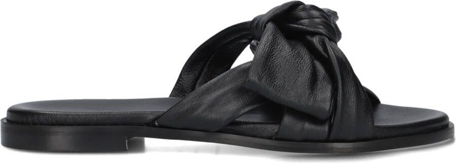 STEFANO LAURAN Slippers Dames 24153 Maat: 39 Materiaal: Leer Kleur: Zwart