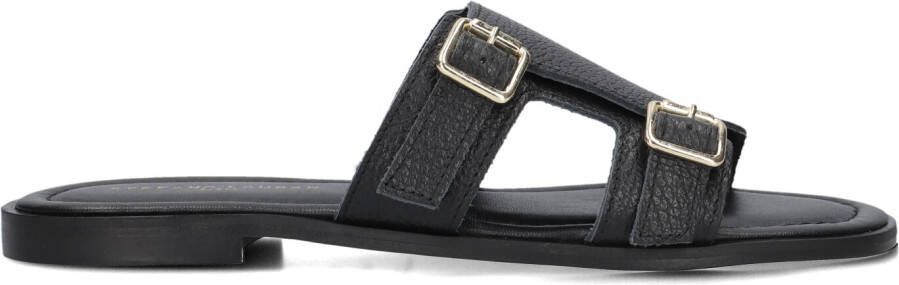 STEFANO LAURAN Slippers Dames 24004 Maat: 37 Materiaal: Leer Kleur: Zwart