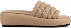 Strategia Slippers Slides Dames Damesschoenen B45 Plateau Hoogte 6 cm Beige