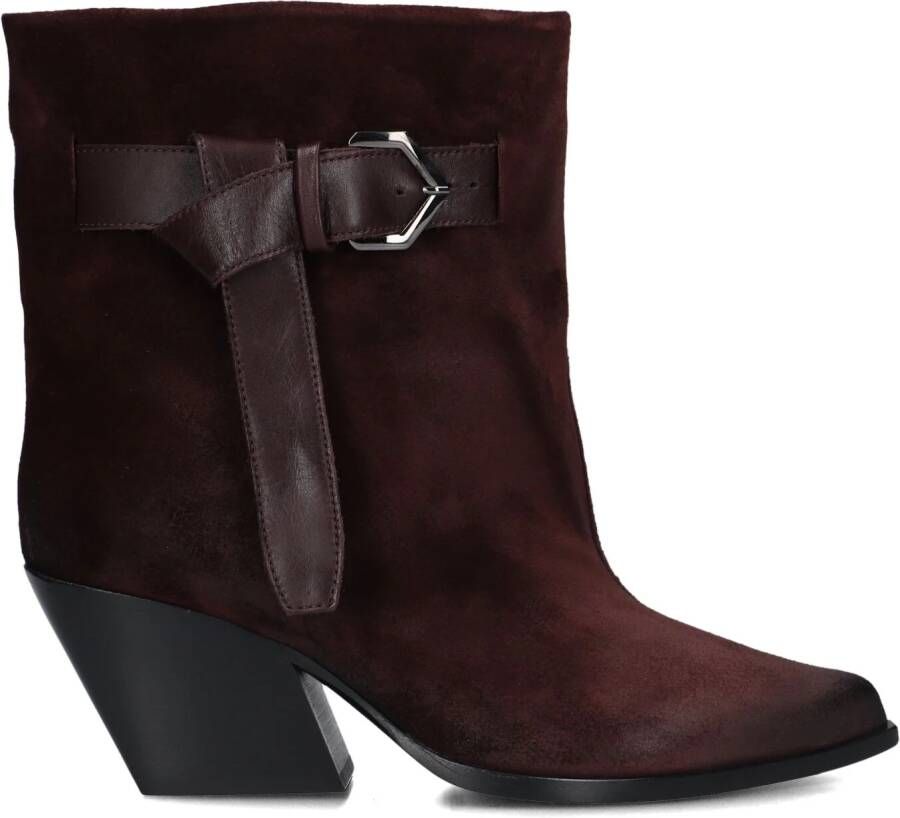 STRATEGIA Enkellaarsjes Dames E-4494 Maat: 37 Materiaal: Suède Kleur: Rood