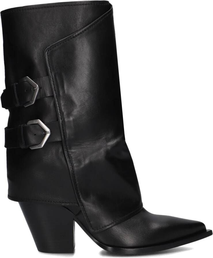 STRATEGIA Hoge Laarzen Dames E-4491 Maat: 37 Materiaal: Leer Kleur: Zwart