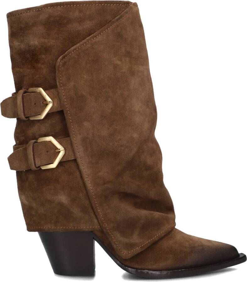 STRATEGIA Hoge Laarzen Dames E-4491 Maat: 37 Materiaal: Suède Kleur: Bruin