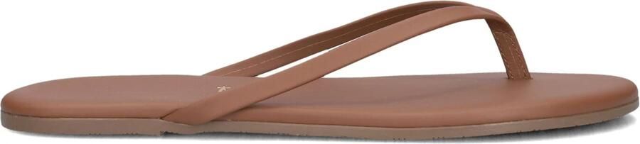 TKEES Teenslippers Dames Foundations Matte Leer Bruin