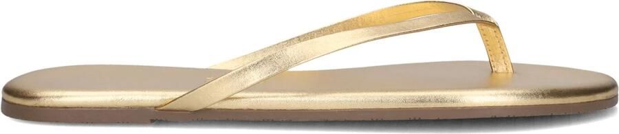 TKEES Teenslippers Dames Metallics Maat: 41 Materiaal: Leatherlook Kleur: Goudkleurig