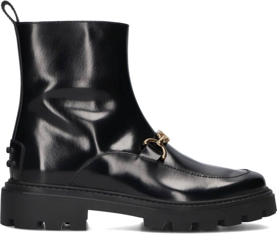 TOD&apos;S Enkelboots Dames Xxw08j0is50 Maat: 37 Materiaal: Leer Kleur: Zwart