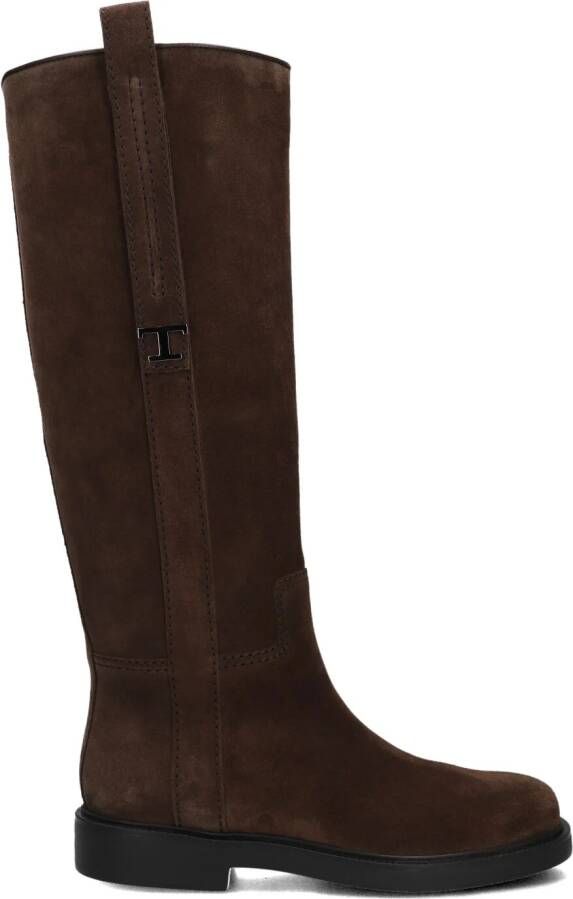 TOD&apos;S Hoge Laarzen Dames Sue Laars Maat: 36 Materiaal: Suède Kleur: Bruin