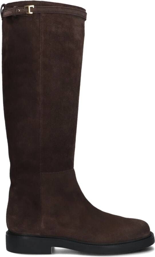 TOD'S Hoge Laarzen Dames Xxw20l0jm50 Maat: 42 Materiaal: Suède Kleur: Bruin
