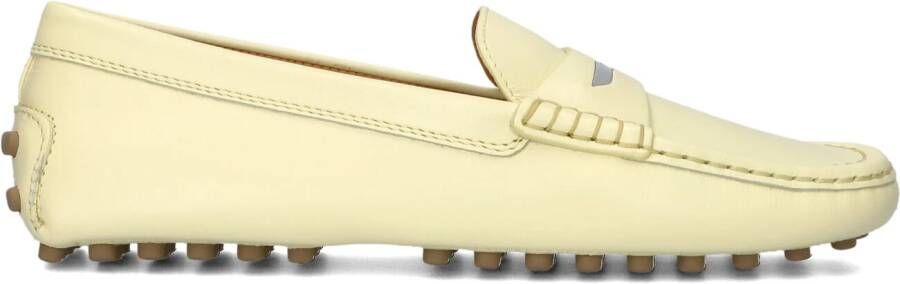 TOD&apos;S Mocassins Dames Gommino 22l Baffo Metallo Maat: 38 Materiaal: Leer Kleur: Geel