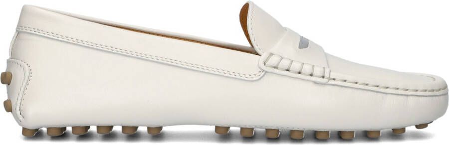 TOD&apos;S Mocassins Dames Gommino 22l Baffo Metallo Maat: 39 5 Materiaal: Leer Kleur: Wit