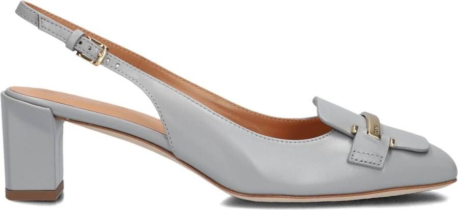TOD&apos;S Pumps Dames Barretta Attacchi Maat: 40 Materiaal: Leer Kleur: Lichtgrijs