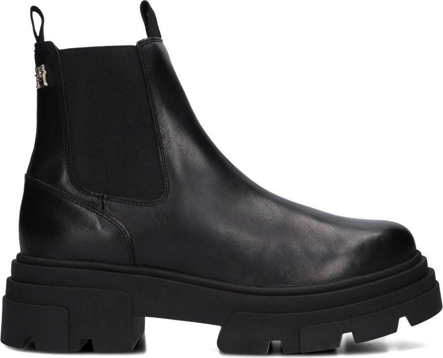 Tommy Hilfiger Chelsea-boots COMBAT LEATHER LOW CHELSEA hakken enkellaars chunky boots met twee aantrek-lussen - Foto 5
