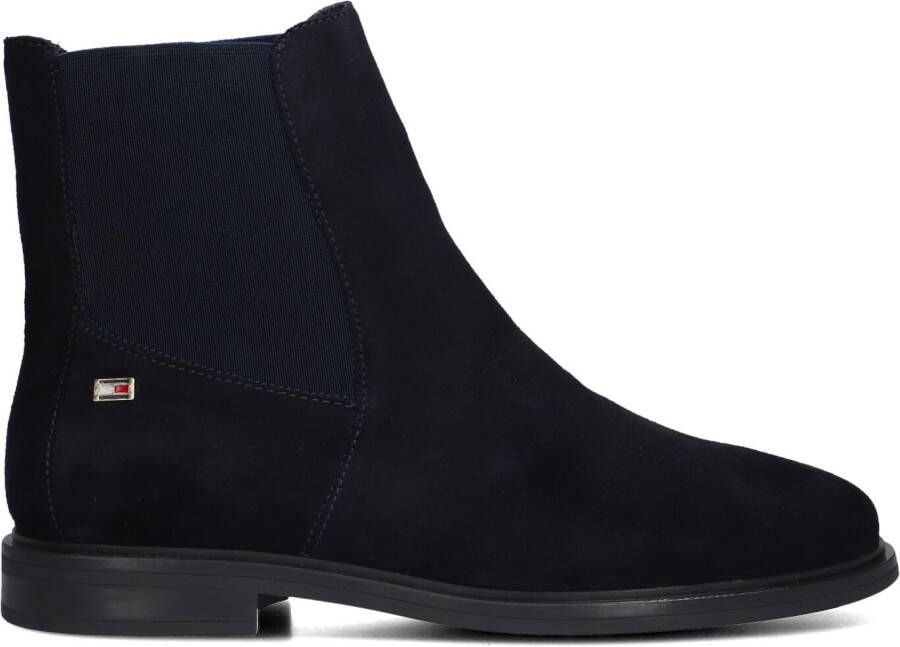 TOMMY HILFIGER Chelsea Boots Dames Flag Low Chelsea Maat: 36 Materiaal: Suède Kleur: Blauw